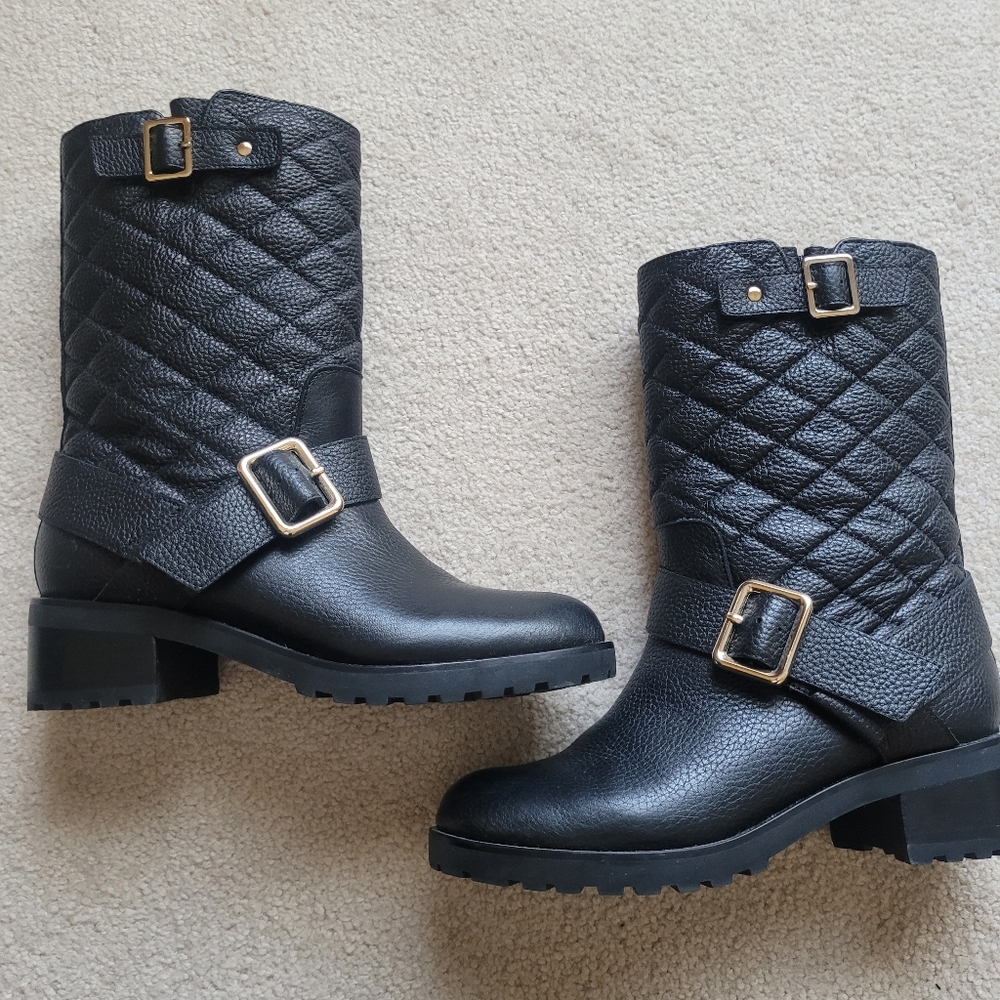 NWOT WHBM Carlin Mid Calf Leather Boots -  Size 5.5